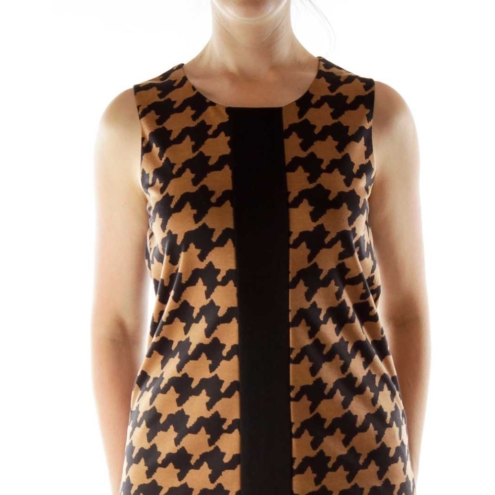 Loveriche Black Brown Print Shift Dress - Picture 4 of 4